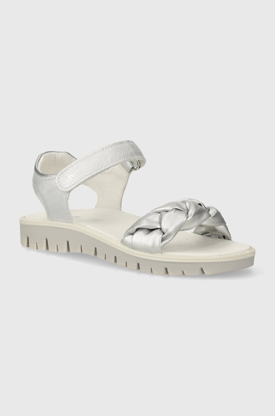 Primigi sandały skórzane dziecięce imitacja skóry licowej srebrny 5890333.36.40