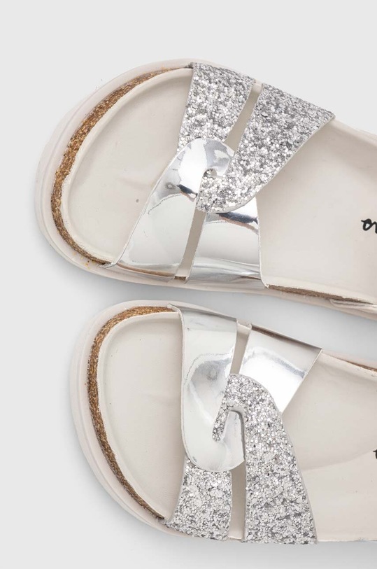 Fete Pepe Jeans sandale copii BERLIN CROSS PGS80001 argintiu