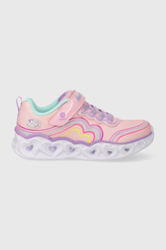 Dětské sneakers boty Skechers HEART LIGHTS RETRO HEARTS textilní růžová 302689L