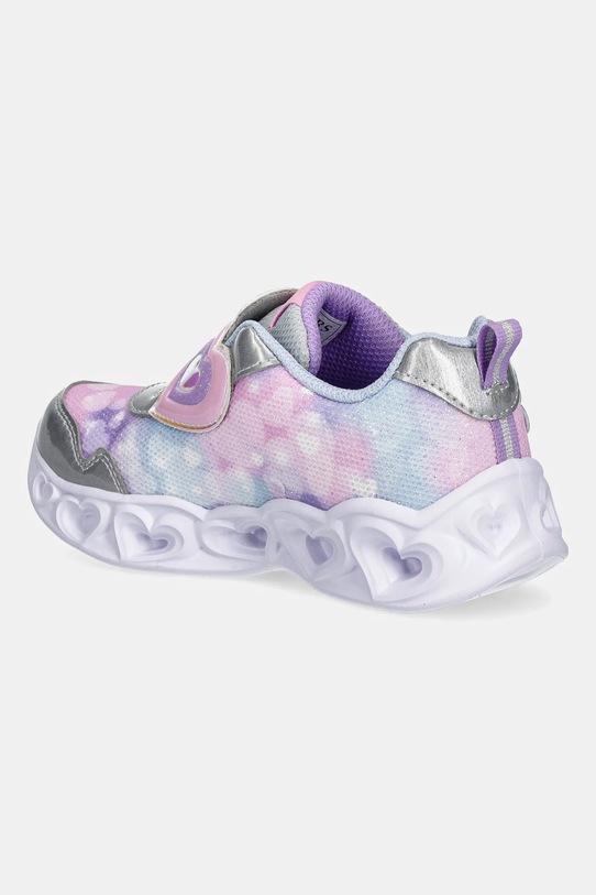 Dziewczynka Skechers sneakersy dziecięce HEART LIGHTS LOVIN REFLECTION 302693N fioletowy