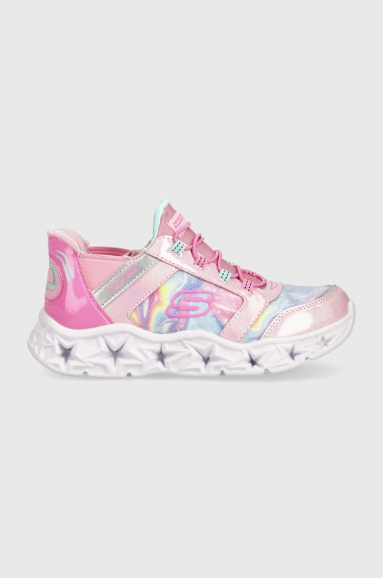 Skechers sneakers pentru copii GALAXY LIGHTS TIE DYE TAKEOFF 303707L roz SS24