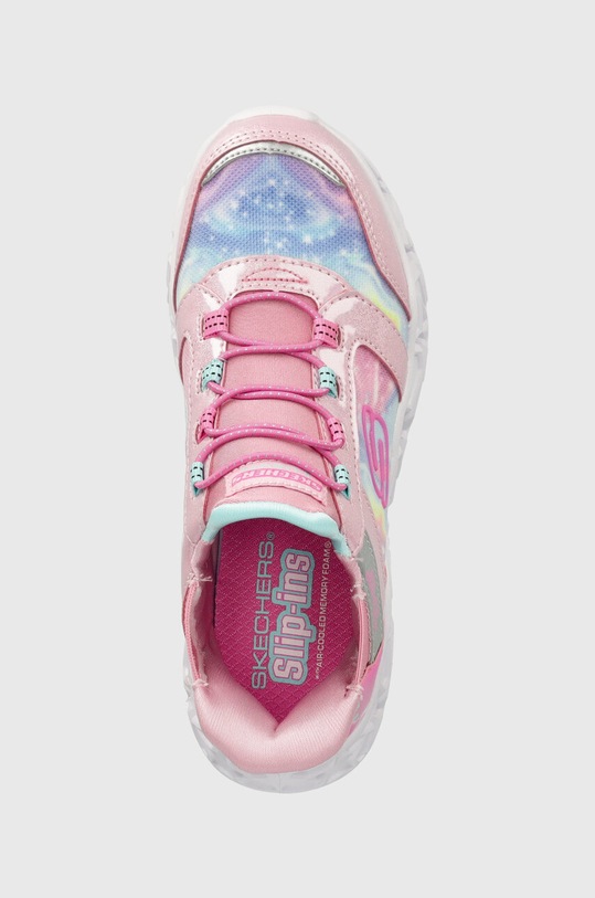 Skechers sneakers pentru copii GALAXY LIGHTS TIE DYE TAKEOFF roz 303707L