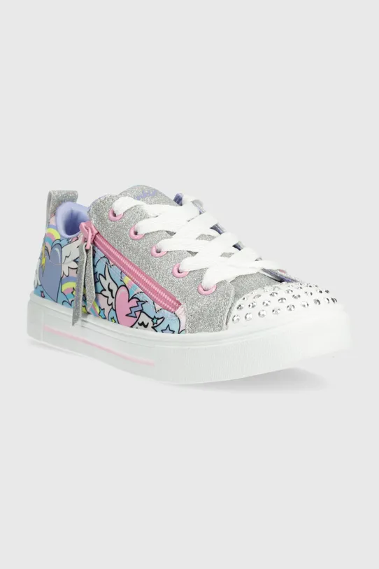 Skechers tenisi copii TWINKLE SPARKS FLYING HEARTS 314805L argintiu SS24