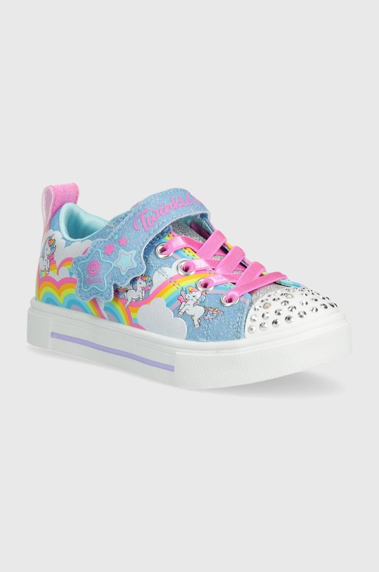 Skechers tenisówki dziecięce TWINKLE SPARKS JUMPIN CLOUDS syntetyczny niebieski 314809L
