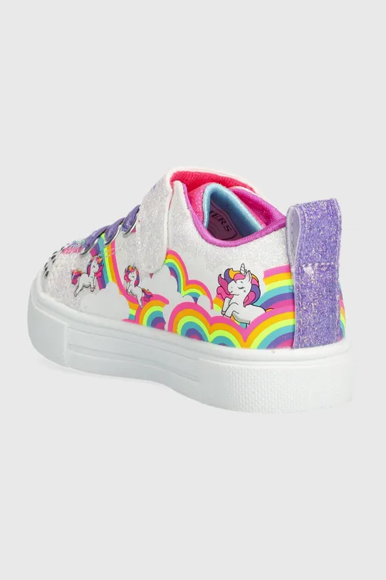 Fete Skechers tenisi copii TWINKLE SPARKS JUMPIN CLOUDS 314809N alb