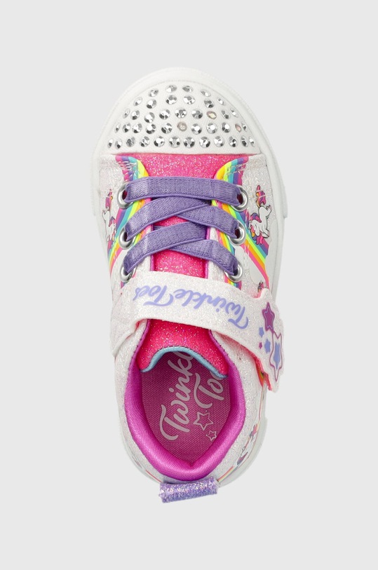 Skechers tenisi copii TWINKLE SPARKS JUMPIN CLOUDS alb 314809N