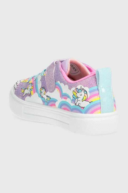 Dziewczynka Skechers tenisówki dziecięce TWINKLE SPARKS JUMPIN CLOUDS 314809N fioletowy
