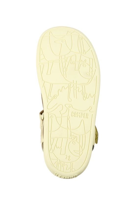 Dětské kožené sandály Camper 80177.25.27 žlutá