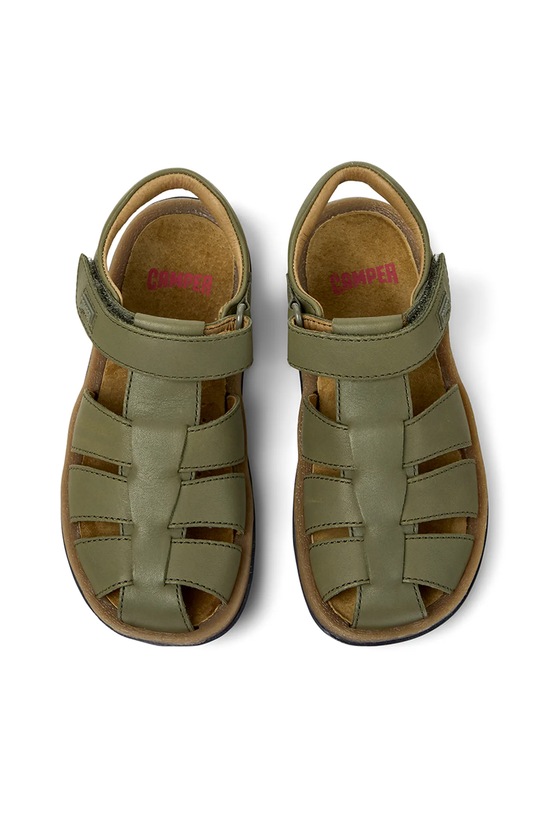 Dětské kožené sandály Camper zelená 80177.25.27