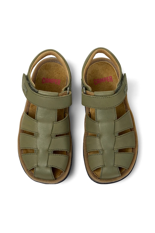 Dětské kožené sandály Camper zelená 80177.28.34
