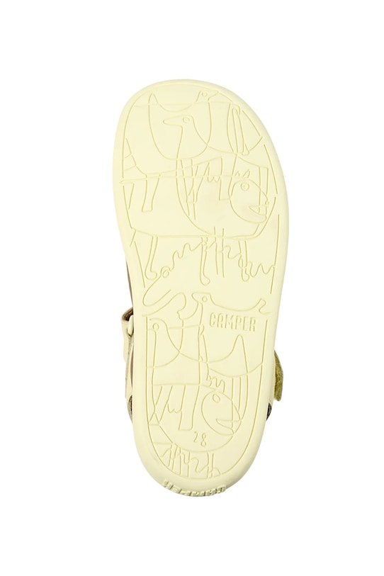 Dětské kožené sandály Camper 80177.35.38 žlutá