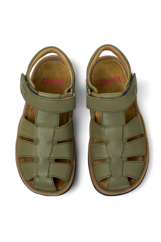Dětské kožené sandály Camper zelená 80177.35.38