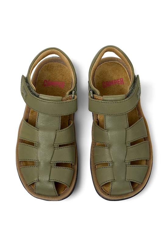 Dětské kožené sandály Camper zelená 80177.35.38