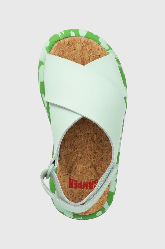 Camper sandały skórzane dziecięce zielony K800595.G.25.27
