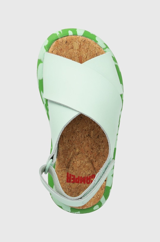 Camper sandały skórzane dziecięce zielony K800595.G.25.27