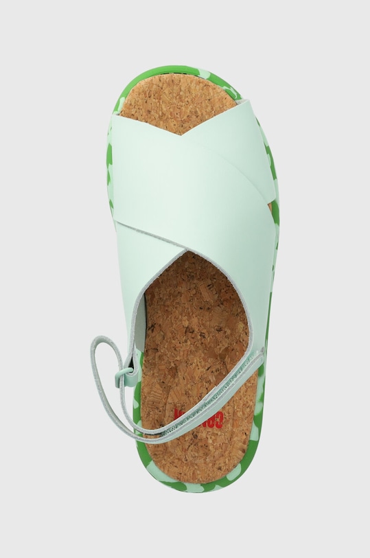 Camper sandały skórzane dziecięce zielony K800595.G.35.38