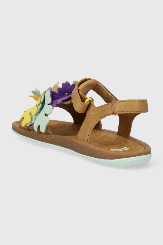 Dziewczynka Camper sandały skórzane dziecięce K800582.28.34 brązowy