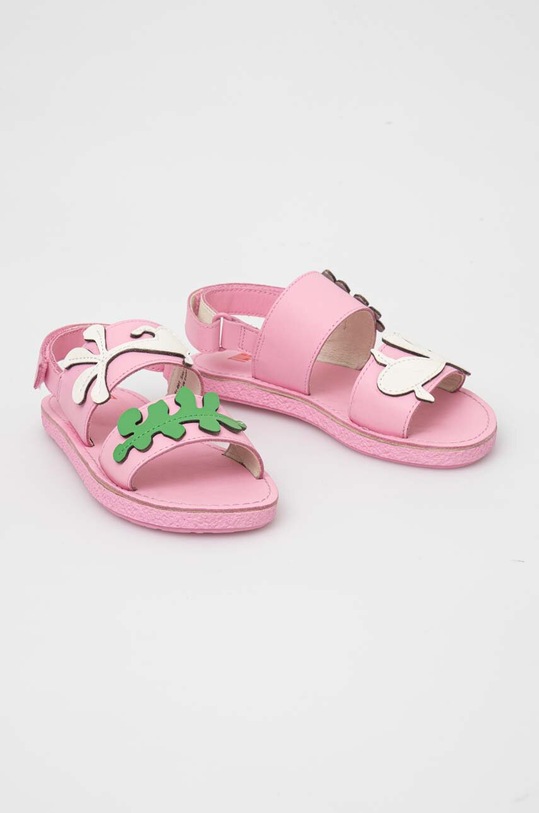 Девочка Детские кожаные сандалии Camper K800591.28.34 розовый