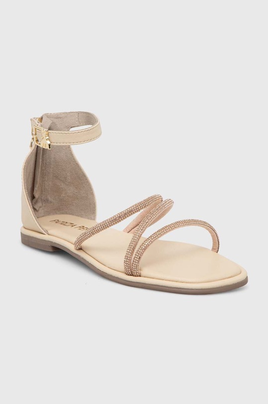 Sandále Patrizia Pepe Girl usňová koža béžová PPJ285.35.41