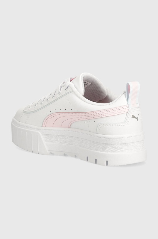 DÍVKA Dětské kožené sneakers boty Puma Mayze Lth Piping Jr 396664 bílá