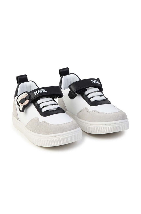 Karl Lagerfeld sneakersy skórzane dziecięce skóra zamszowa czarny Z30015.