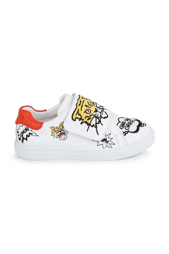 Detské kožené tenisky Kenzo Kids K60089. biela SS24