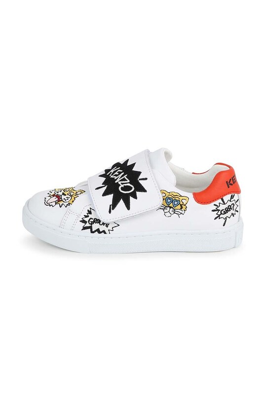 Kenzo Kids teniși din piele copii alb K60089.