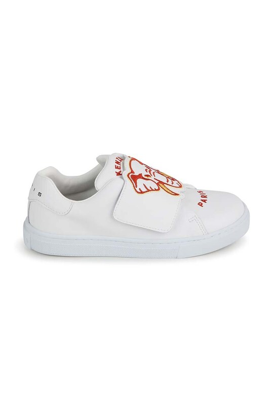 Kenzo Kids teniși din piele copii K60387. alb SS24