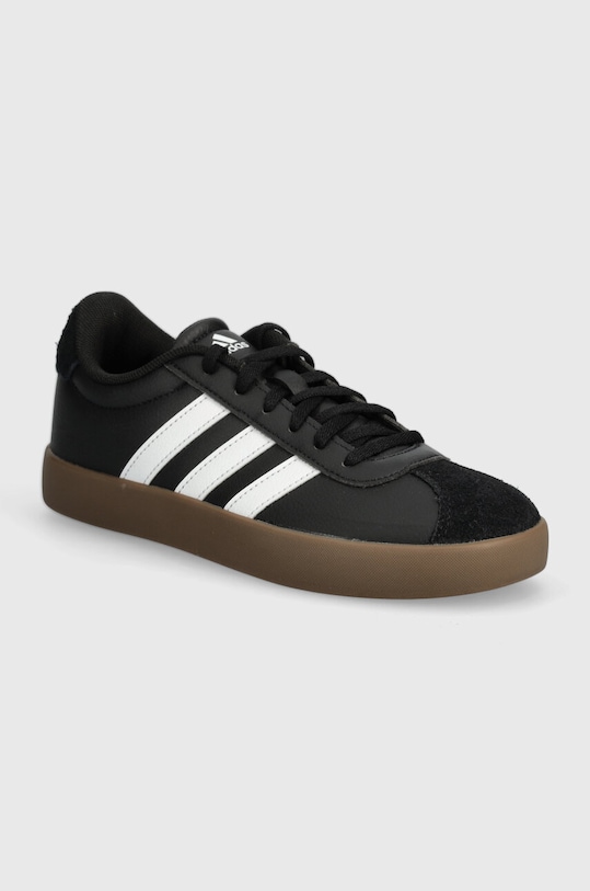 adidas sneakers pentru copii VL COURT 3.0 K piele întoarsă negru IE3630