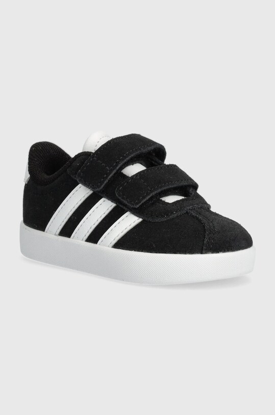 Детские замшевые кроссовки adidas VL COURT 3.0 CF I синтетический чёрный ID9158