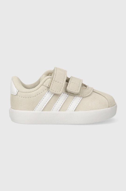 Παιδικά δερμάτινα αθλητικά παπούτσια adidas VL COURT 3.0 CF I IE1447 μπεζ SS24
