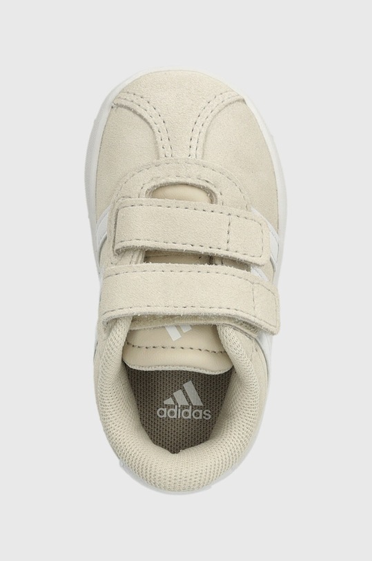 Παιδικά δερμάτινα αθλητικά παπούτσια adidas VL COURT 3.0 CF I μπεζ IE1447