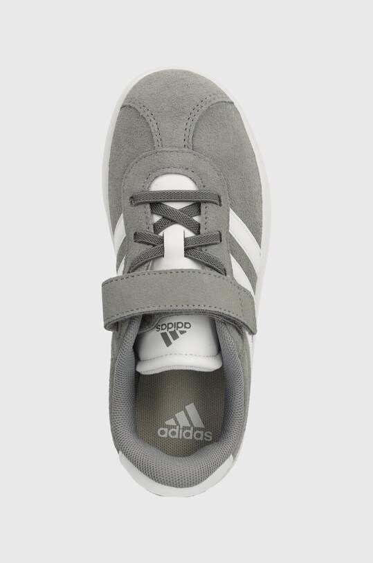 Дитячі замшеві кросівки adidas VL COURT 3.0 EL C сірий ID9149