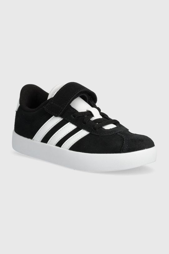 Dječje tenisice od brušene kože adidas VL COURT 3.0 EL C imitacija zrnate kože crna ID9148