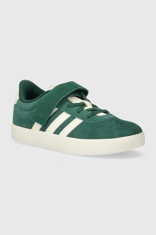 Dětské sneakers boty adidas VL COURT 3.0 EL C semišová kůže zelená ID9151