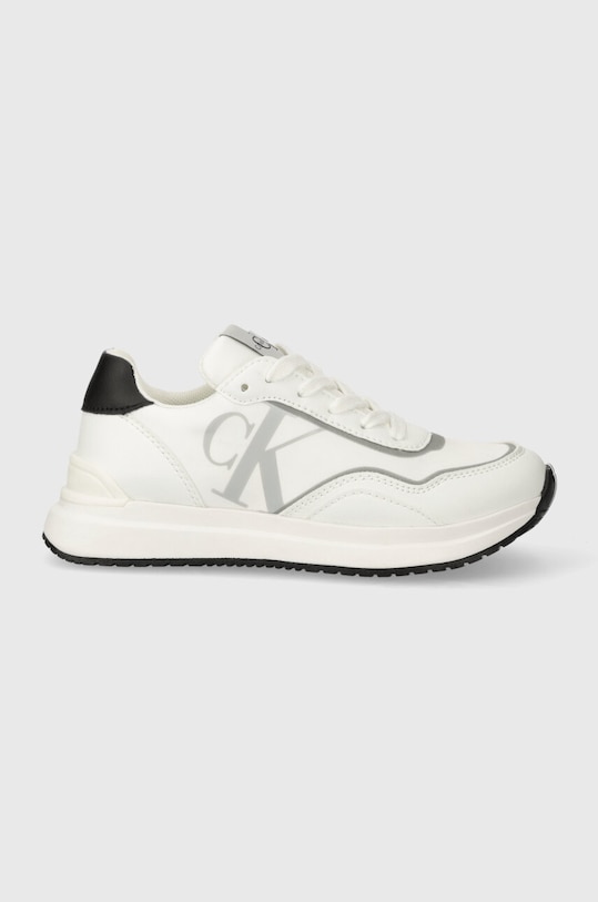 Calvin Klein Jeans sneakersy dziecięce imitacja skóry licowej biały V3X9.80892.