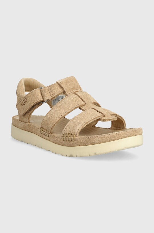 UGG sandale din piele intoarsa pentru copii GOLDENSTAR STRAP 1136544K bej SS24