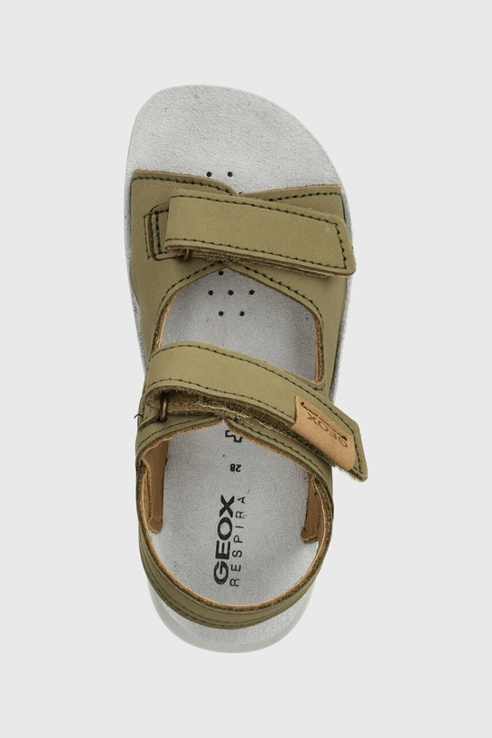 Dječje sandale od nubuka Geox SANDAL LIGHTFLOPPY zelena J45GQC.00032.28.35