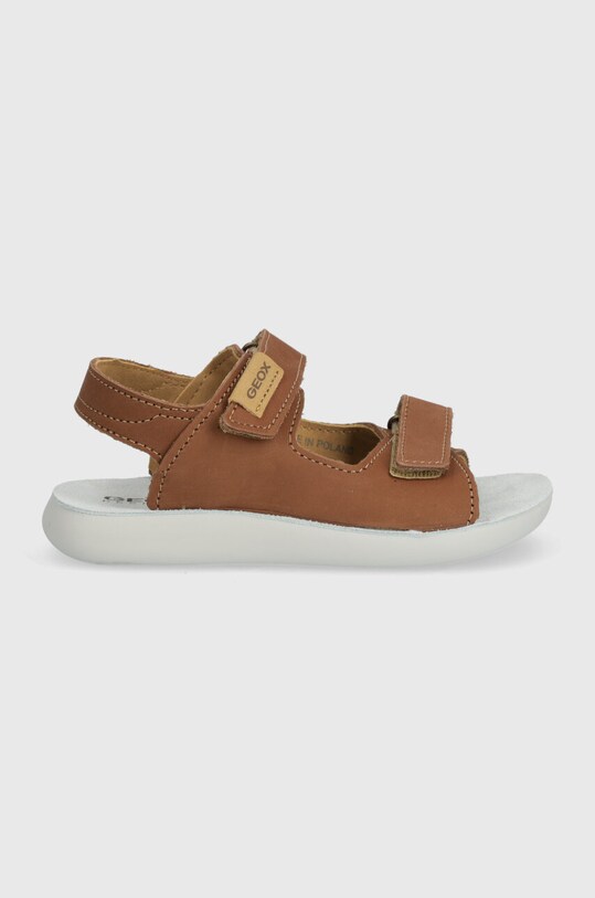 Geox sandale din năbuc pentru copii SANDAL LIGHTFLOPPY J45GQC.00032.28.35 maro SS24