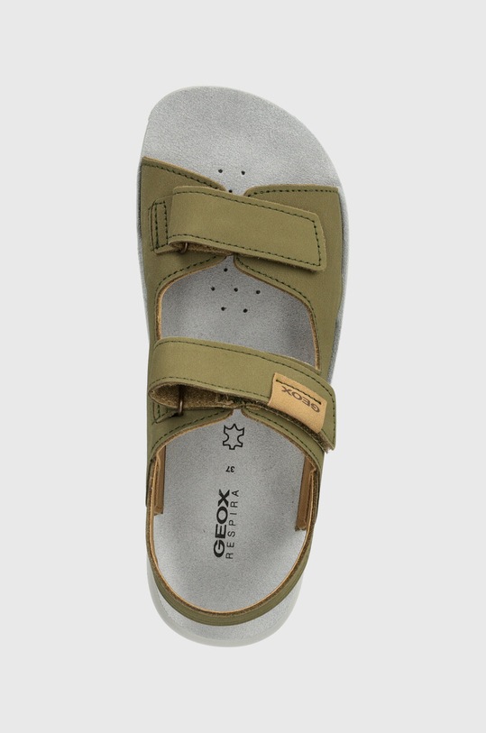 Geox sandały nubukowe dziecięce SANDAL LIGHTFLOPPY zielony J45GQC.00032.36.39