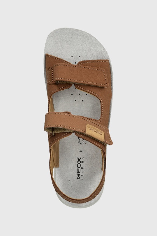 Geox sandały nubukowe dziecięce SANDAL LIGHTFLOPPY brązowy J45GQC.00032.36.39