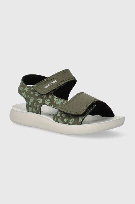 Παιδικά σανδάλια Geox SANDAL LIGHTFLOPPY απομίμηση λείου δέρματος πράσινο J45GQE.000CE.28.35