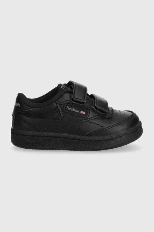 Detské kožené tenisky Reebok Classic CLUB C nízky čierna 100075006