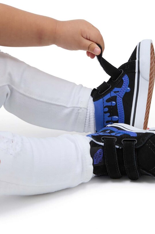 Detské tenisky Vans SK8-Mid Reissue V semišová koža čierna VN000CQ0Y61