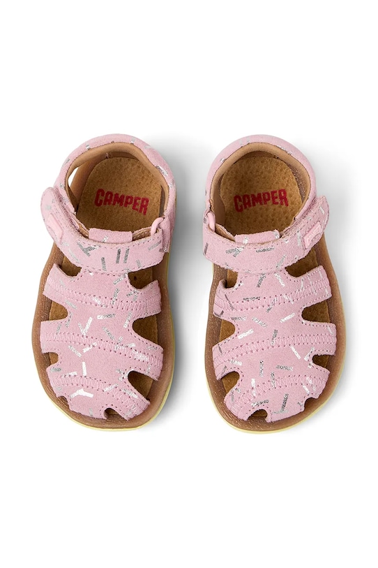 Dětské kožené sandály Camper růžová 80372