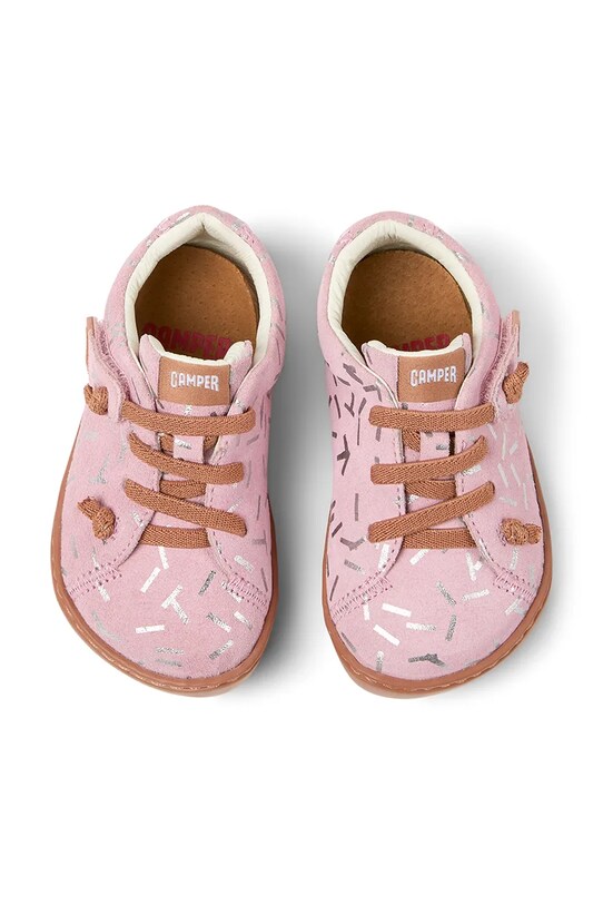 Camper incaltaminte din piele pentru copii roz 80212