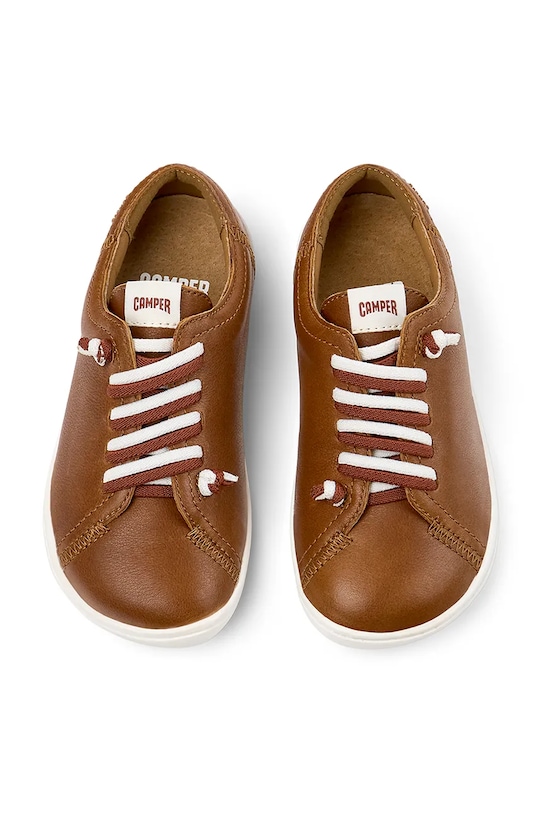 Camper incaltaminte din piele pentru copii maro 80003.25.27