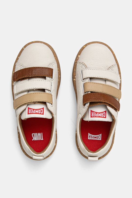 Camper sneakersy skórzane dziecięce niska beżowy K800513.25.27