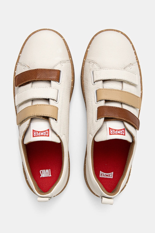 Camper scarpe da ginnastica per bambini in pelle bassa beige K800513.35.38