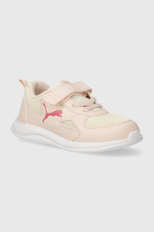 Дитячі кросівки Puma Fun Racer AC Inf імітація лицьової шкіри бежевий 192972